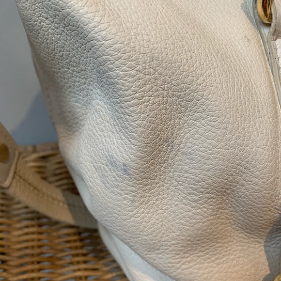 White leather slouch hobo purse - Picture 11 of 14